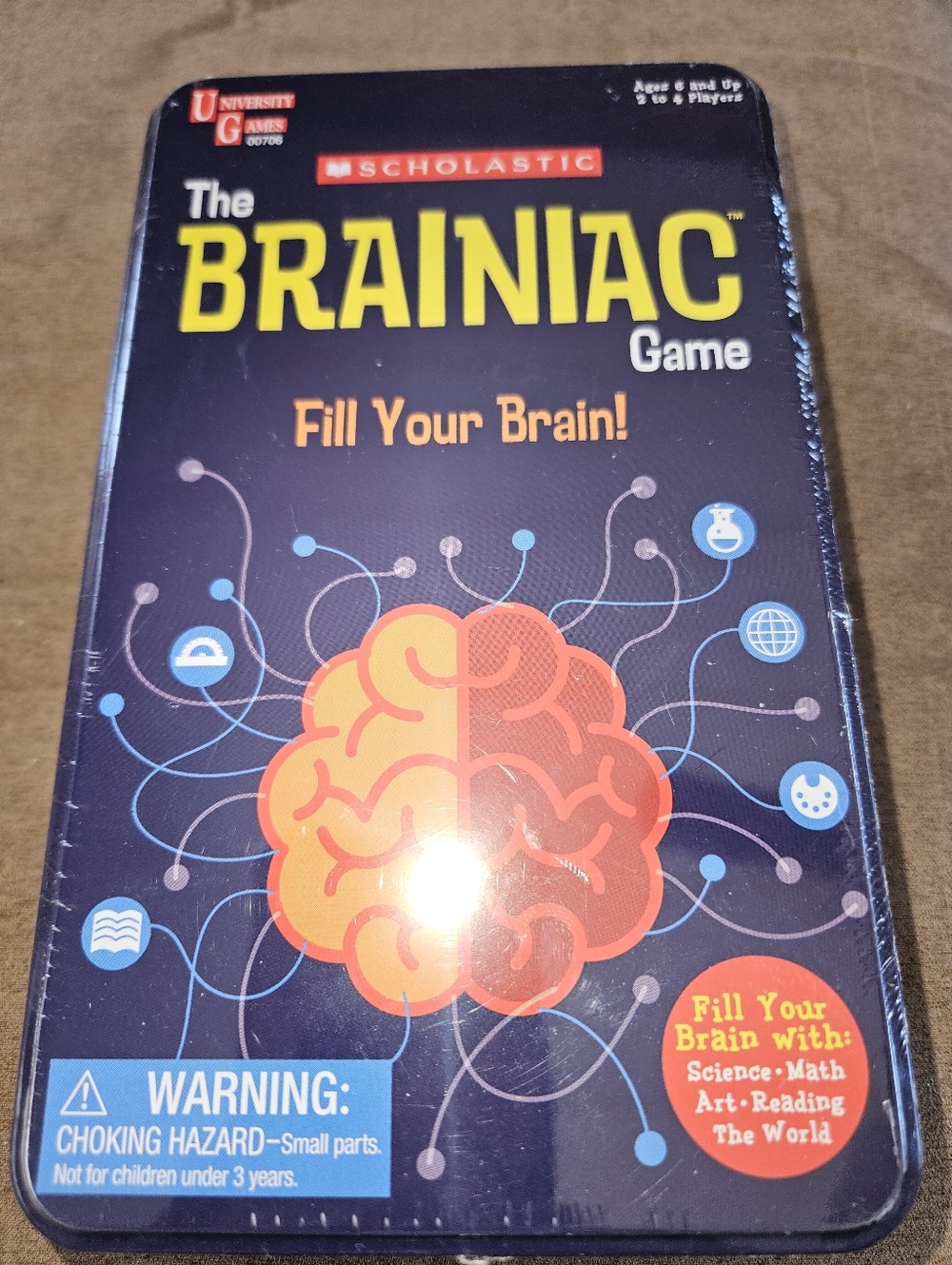 NIP Scholastic Brainiac Game Tin